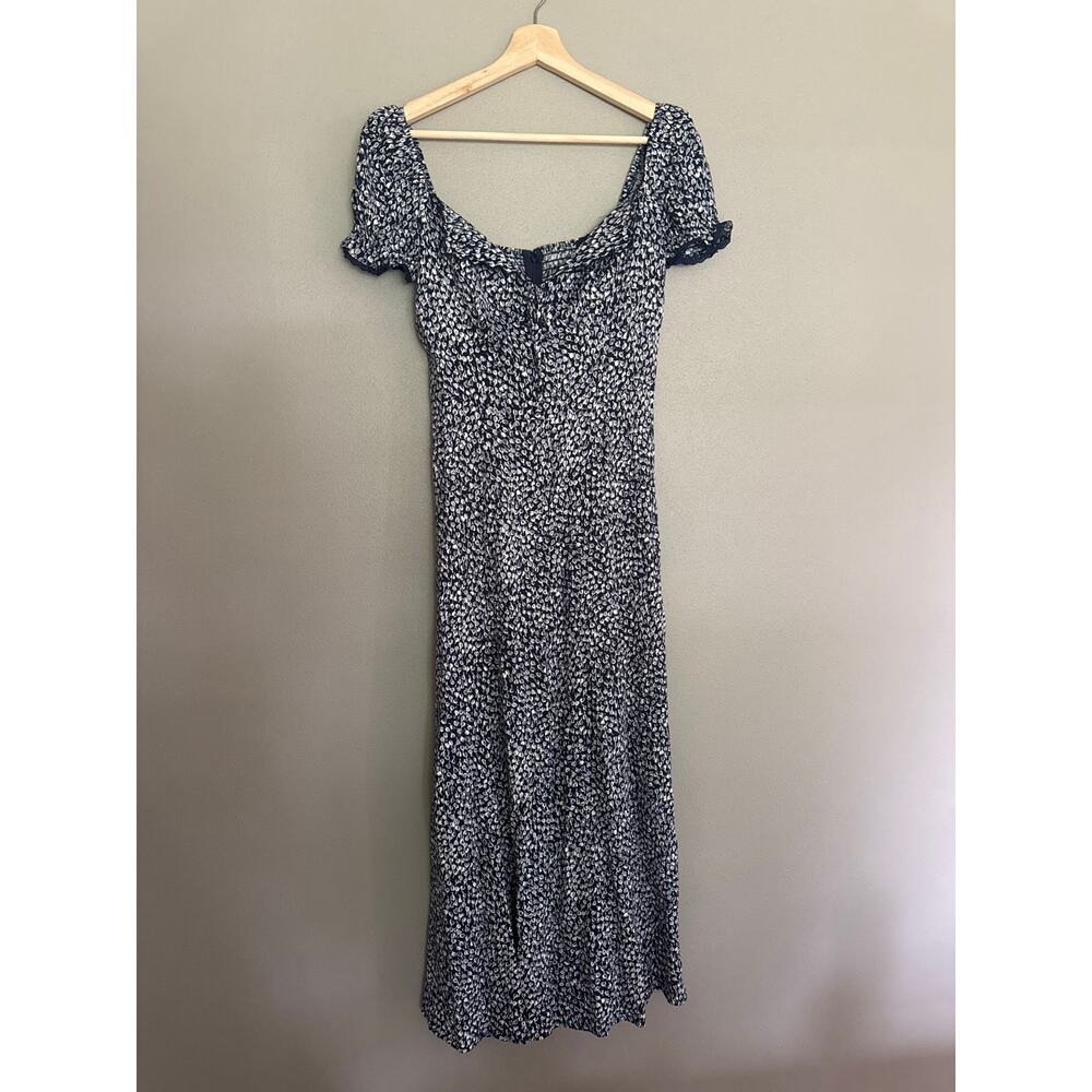 REFORMATION Shyla Midi Dress in Navy Size 6 - Picture 6 of 11